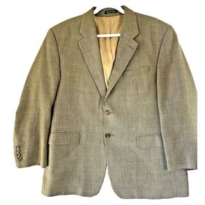 Lauren Ralph Lauren Blazer Men Sports Coat 44 Brown Tweed Vented Jacket Career